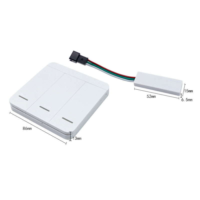 Bluetooth Switch Panel With Controller For Running Water Addressable LED Strip Lights Bluetooth Switch Panel With Controller For Running Water Addressable LED Strip Lights
